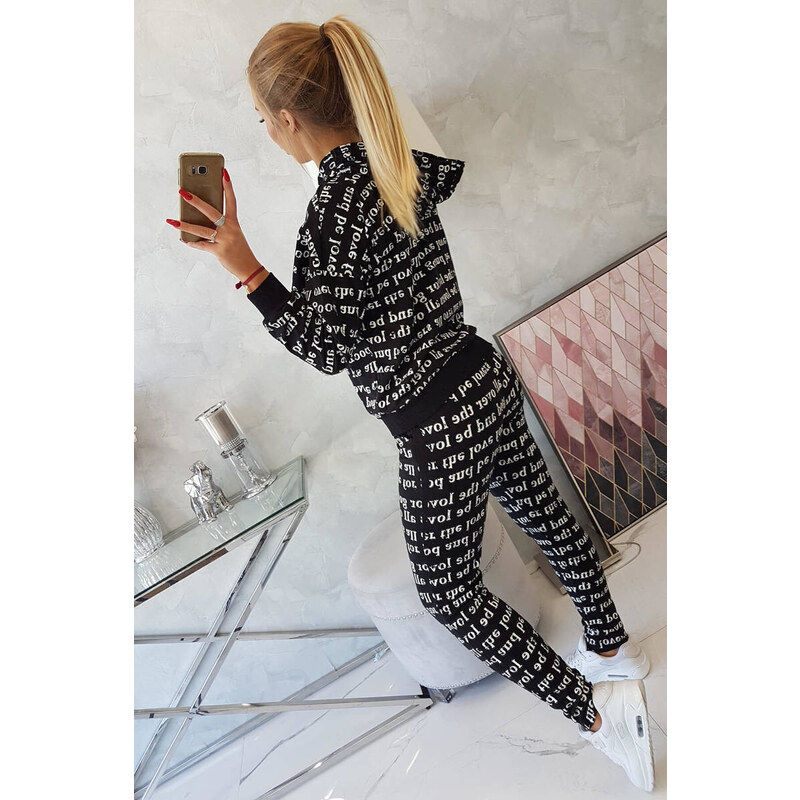 K-Fashion Sada s potiskem černá