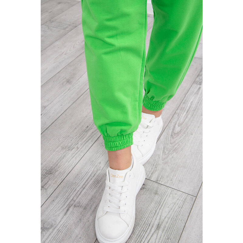 K-Fashion Souprava top+kalhoty zelená neonová