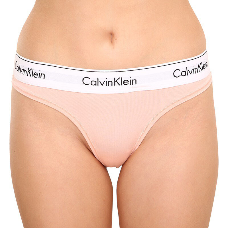 Dámská tanga Calvin Klein nadrozměr oranžová (QF5117E-FAL)