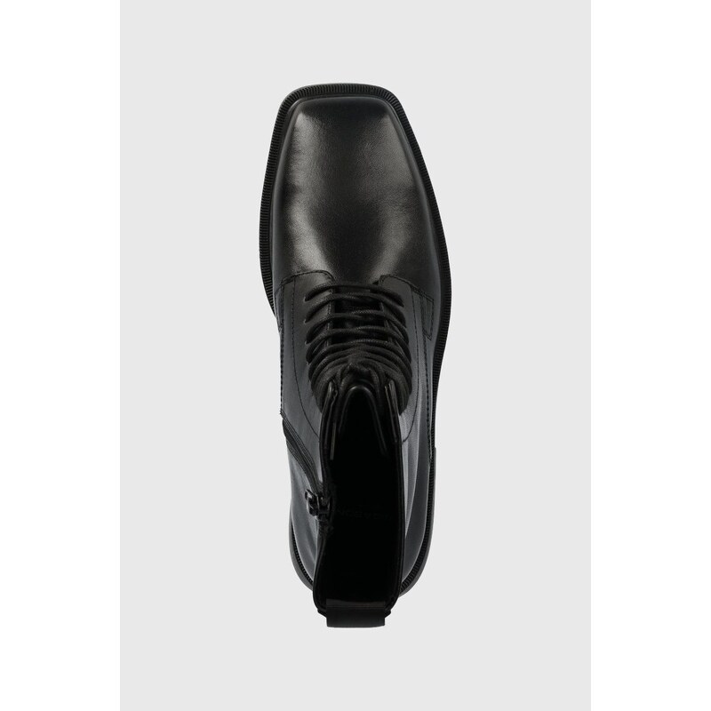 Kožené kotníkové boty Vagabond Shoemakers Jillian dámské, černá barva, na podpatku