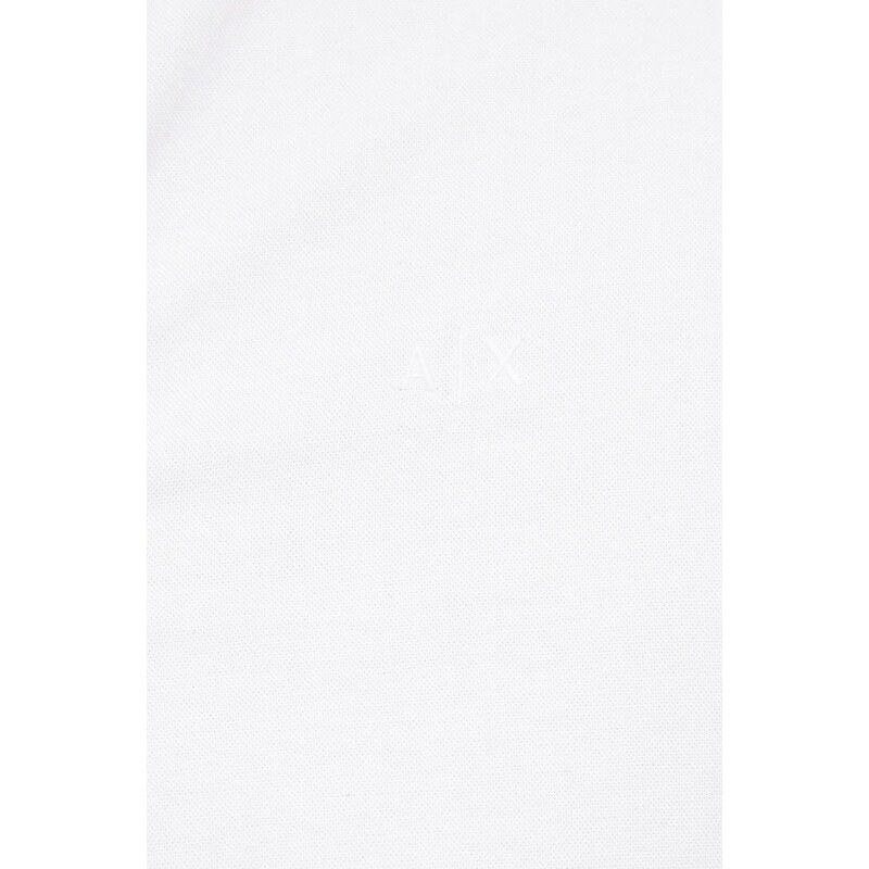 Košile Armani Exchange bílá barva, slim, s klasickým límcem, 8NZCGB Z8ANZ NOS