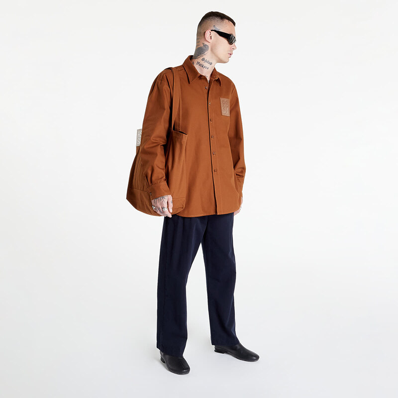 Pánská košile Raf Simons Straight Fit Denim Shirt With R Pin In 