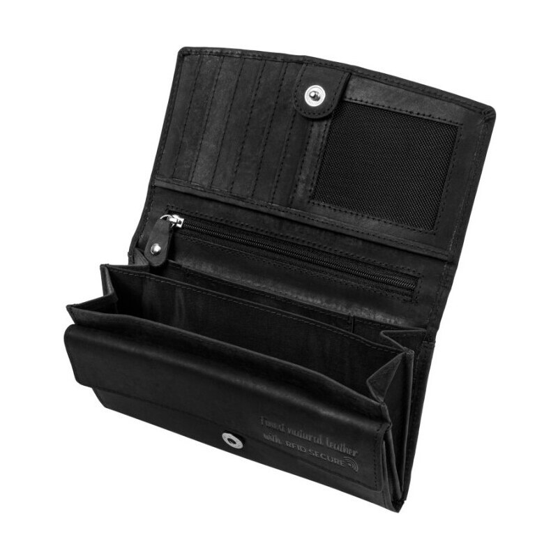 Kabelky od Hraběnky Dárková sada: Vintage batoh a střední peněženka; černá
