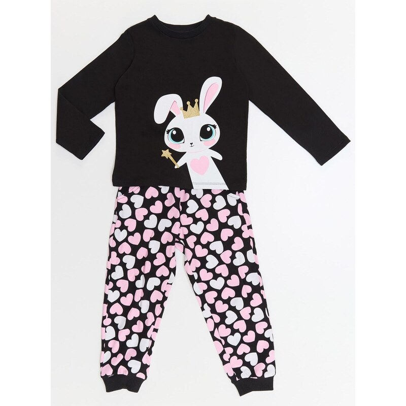 Denokids Sweet Rabbit Girl's T-shirt Trousers Set