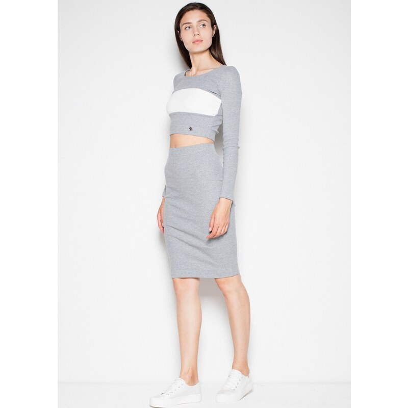 VENATON Šedý sportovně elegantní set VT033 Grey