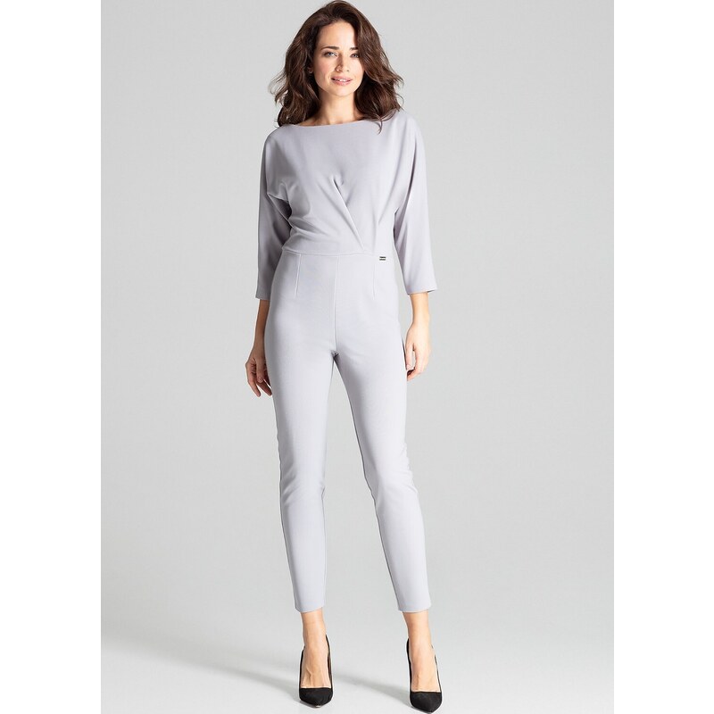 LENITIF Elegantní overal L066 Grey Šedá