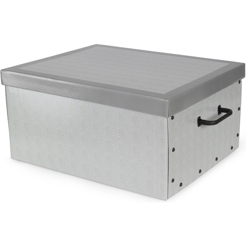 Skládací úložná krabice - karton box Compactor Boston 50 x 40 x 25 cm, šedá
