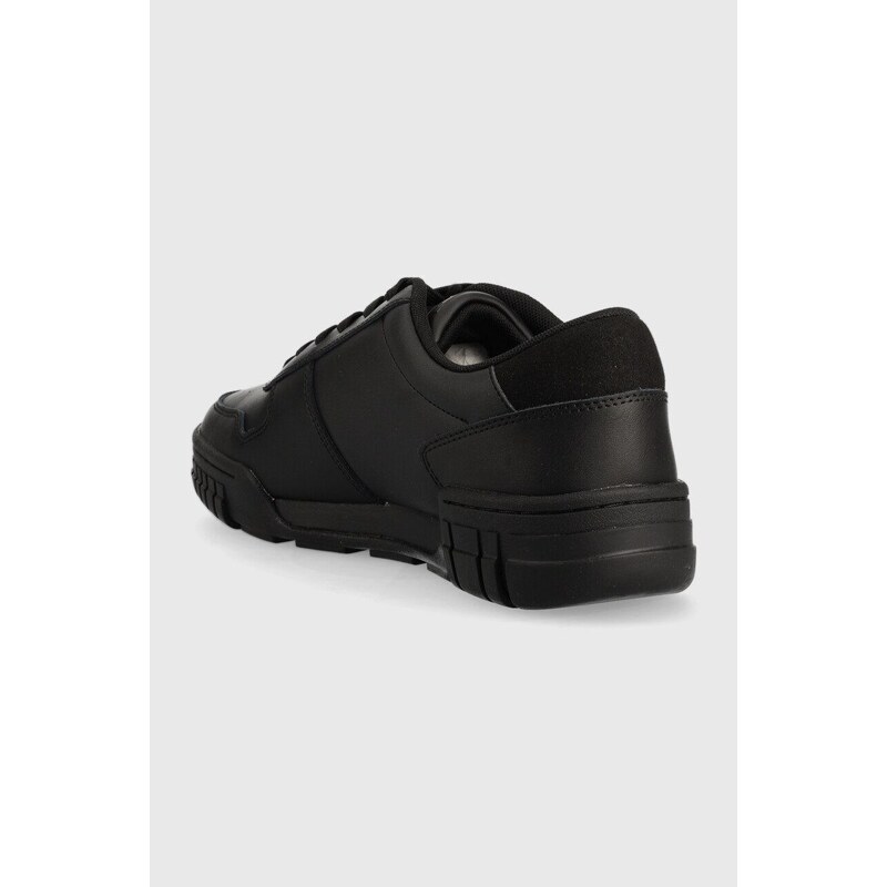 Kožené sneakers boty Tommy Jeans Retro Leather Cupsole Tjm Ess černá barva