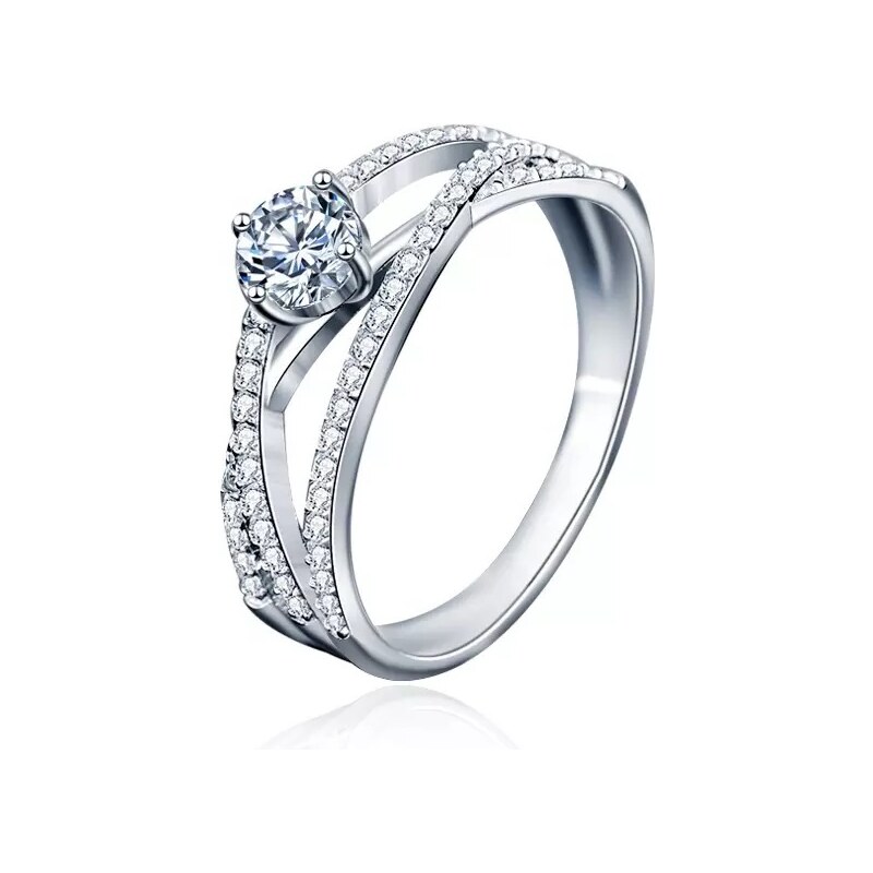 ELENYS Royal Fashion stříbrný prsten HA-XJZ023-SILVER-MOISSANITE