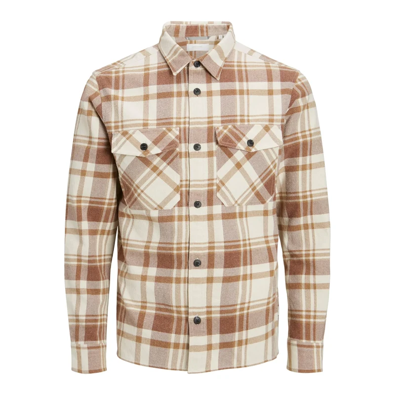 JACK & JONES Přechodná bunda Mark béžová / hnědá / karamelová
