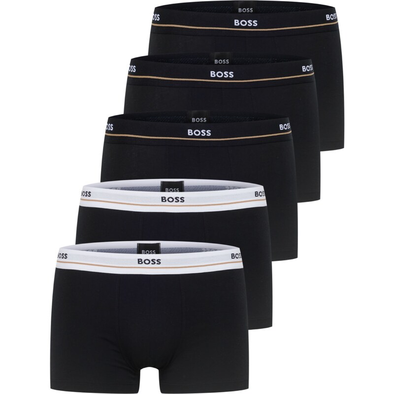BOSS Boxerky Essential černá / bílá