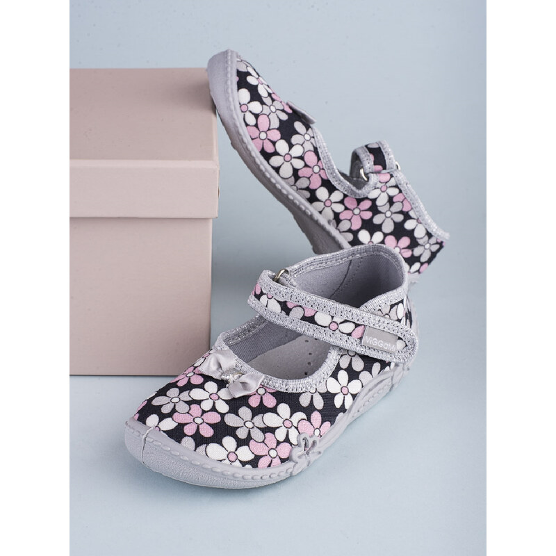 Girls' slippers Viggami Zosia flowers