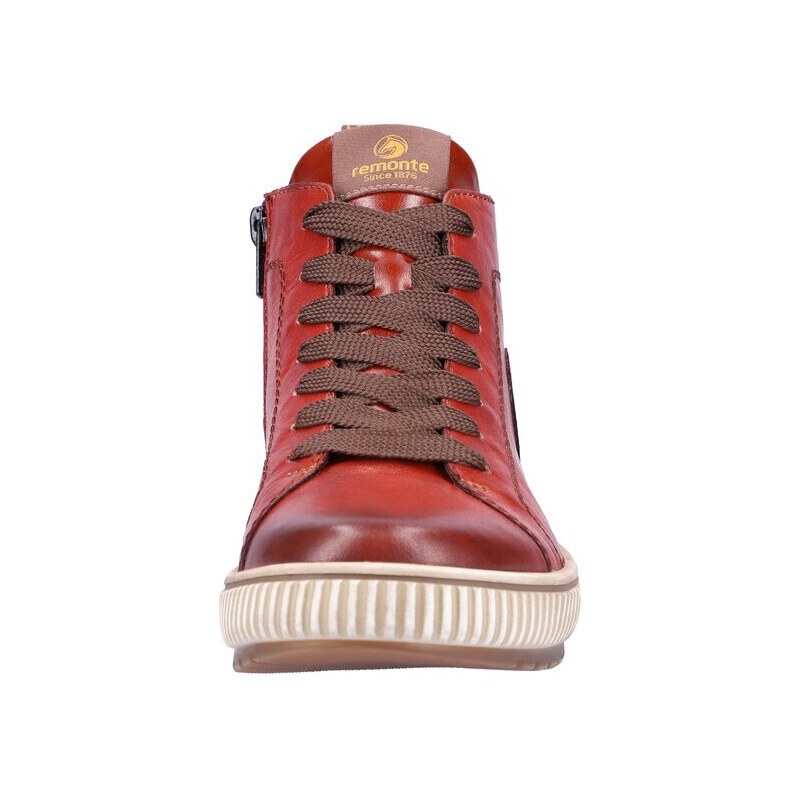 Dámská kožená módní kotníková obuv Remonte D0771-38 červená
