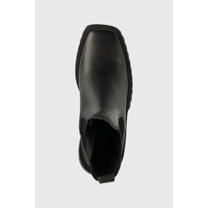 Kožené kotníkové boty Steve Madden Parkway dámské, černá barva, na podpatku