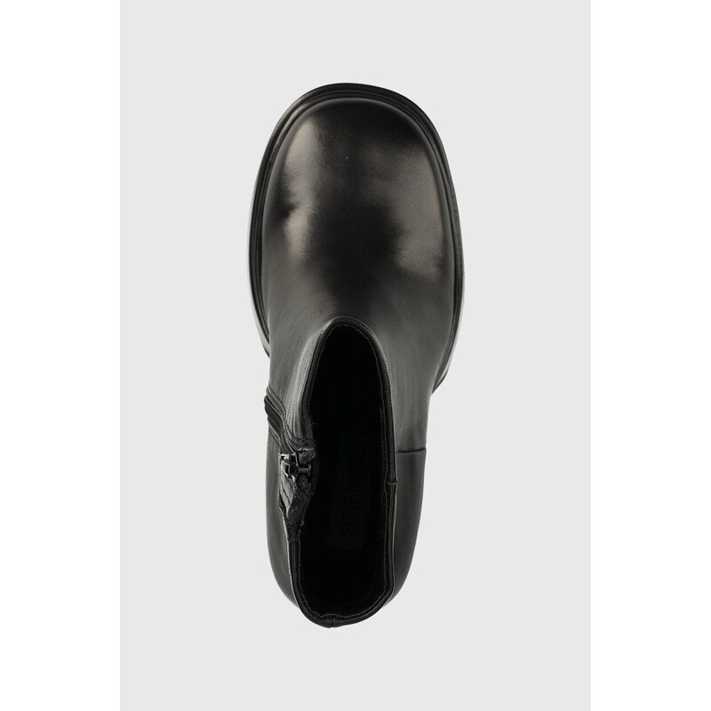 Kožené kotníkové boty Steve Madden Cobra dámské, černá barva, na podpatku