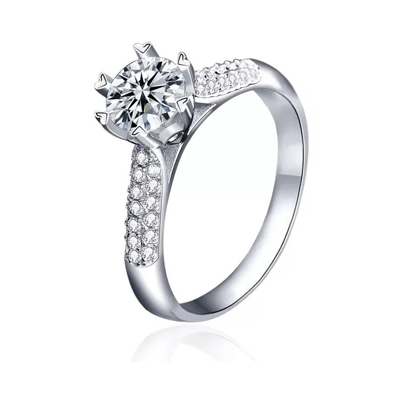 ELENYS Royal Fashion stříbrný prsten HA-XJZ014-SILVER-MOISSANITE