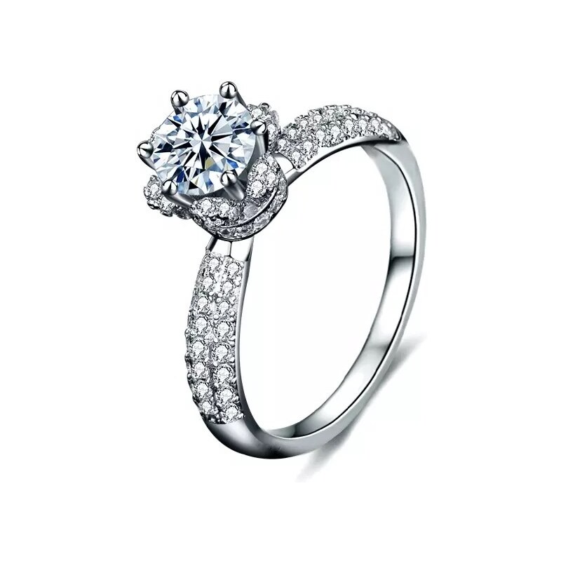 ELENYS Royal Fashion stříbrný prsten HA-XJZ012-SILVER-MOISSANITE
