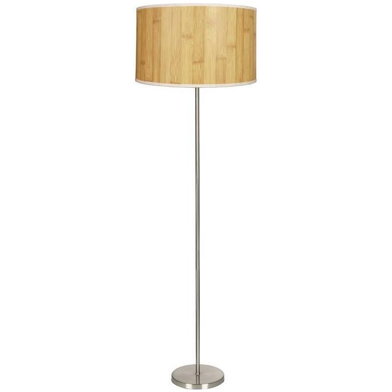 Candellux Stojací lampa TIMBER 1xE27/60W/230V béžová/matný chrom CA0669