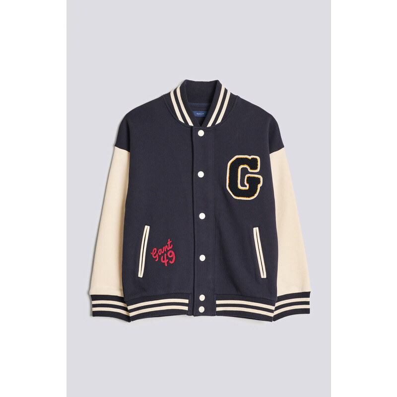 MIKINA GANT D2. GANT VARSITY JERSEY JACKET modrá 170