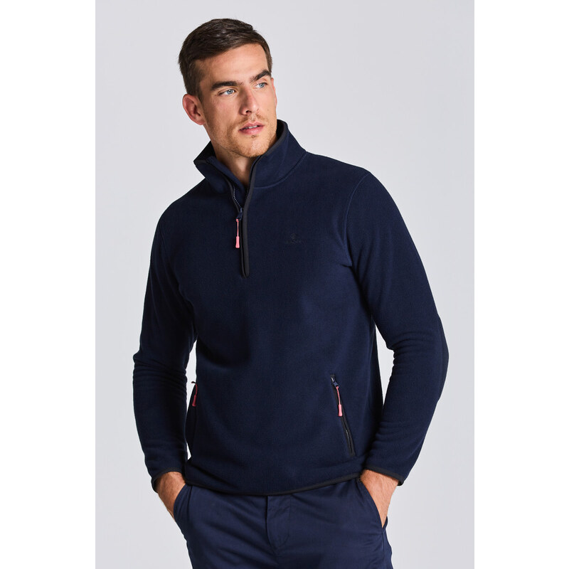 MIKINA GANT D1. LIGHT FLEECE HALF ZIP modrá M