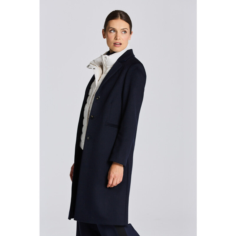 KABÁT GANT D1. WOOL BLEND TAILORED COAT modrá XS