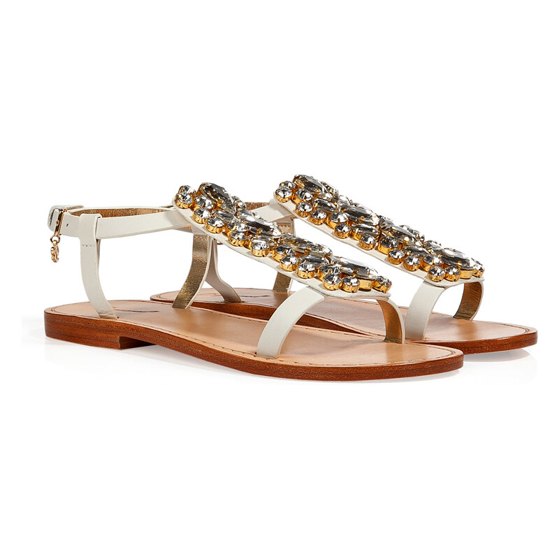 Dsquared2 Jeweled Leather Sandals