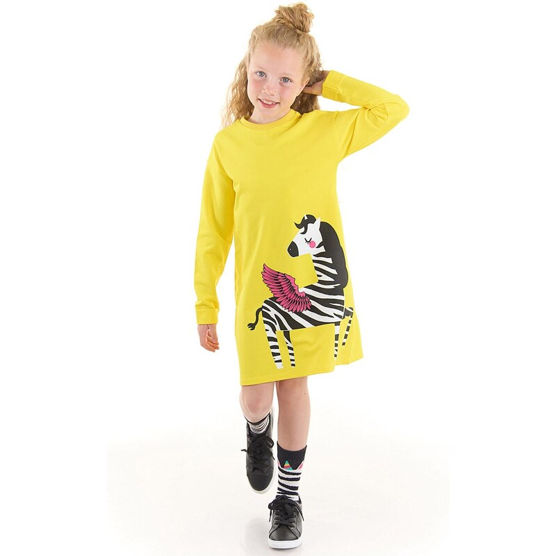 mshb&g Winged Zebra Girl Yellow Dress