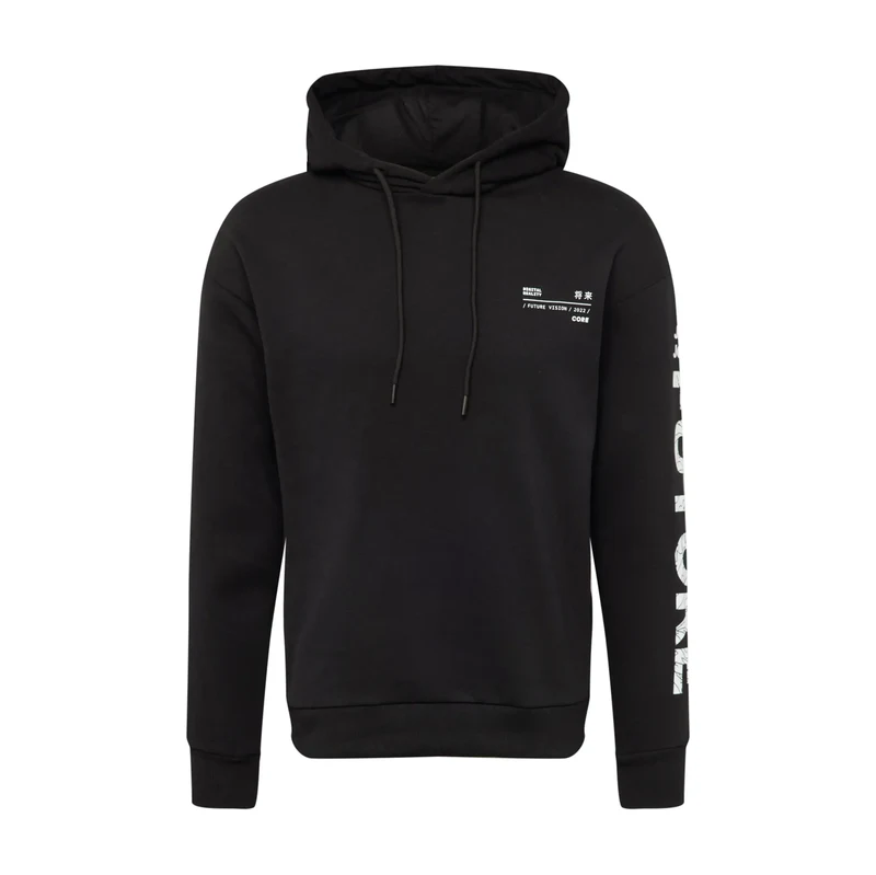 JACK & JONES Mikina Mono černá / bílá