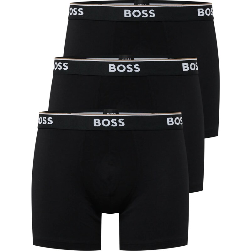 BOSS Boxerky Power světle hnědá / černá / bílá