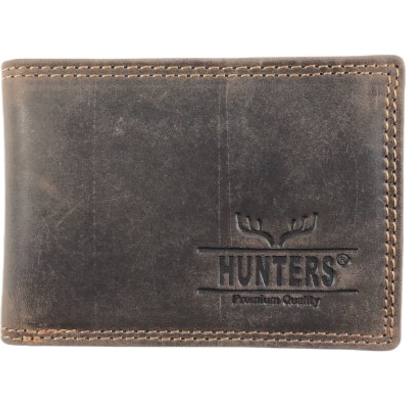 Malá kožená peněženka Hunters hnědá 2246