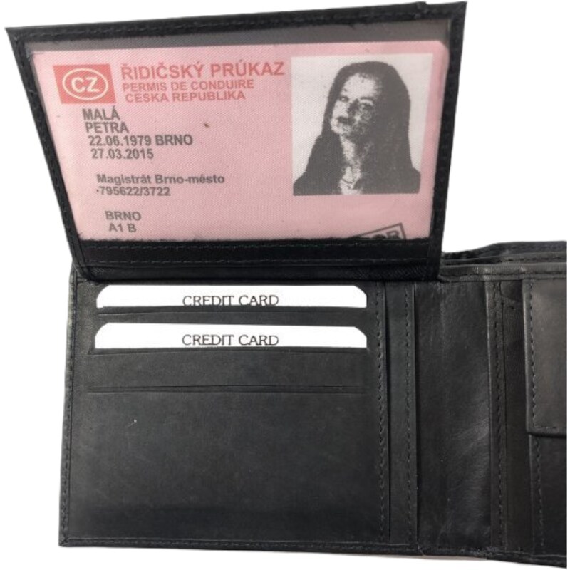 Loranzo Kožená peněženka černá 488