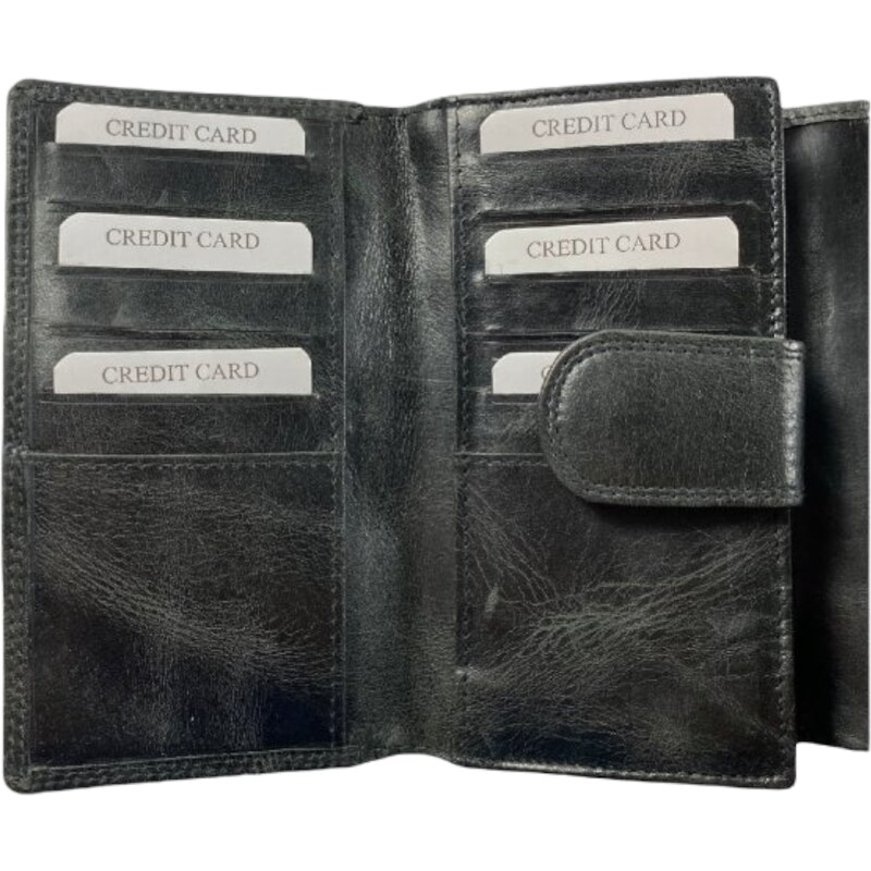 Dámská kožená peněženka Loranzo černá 744
