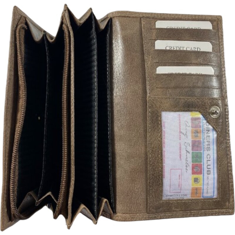 Dámská kožená peněženka Loranzo hnědá 732