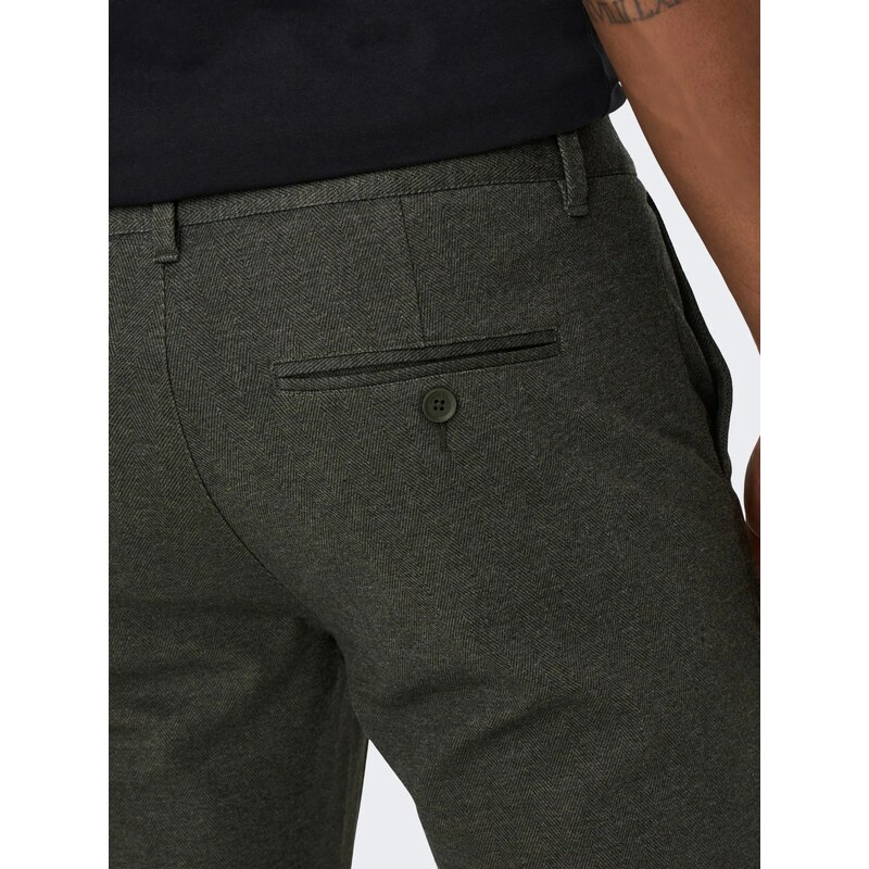 Only & Sons Chino kalhoty 'Mark' olivová