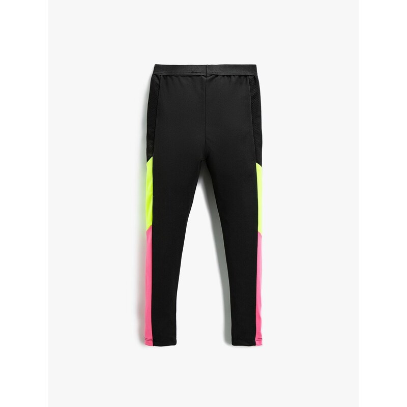 Koton Contrast Color Detailed Leggings. Elastic Waist.