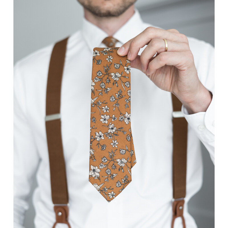 BUBIBUBI Hnědá kravata Kioni