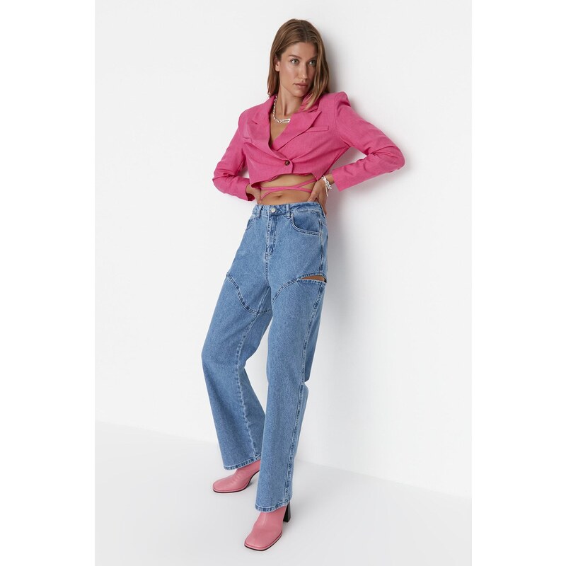 Dámské rifle Trendyol High Waist 107054105