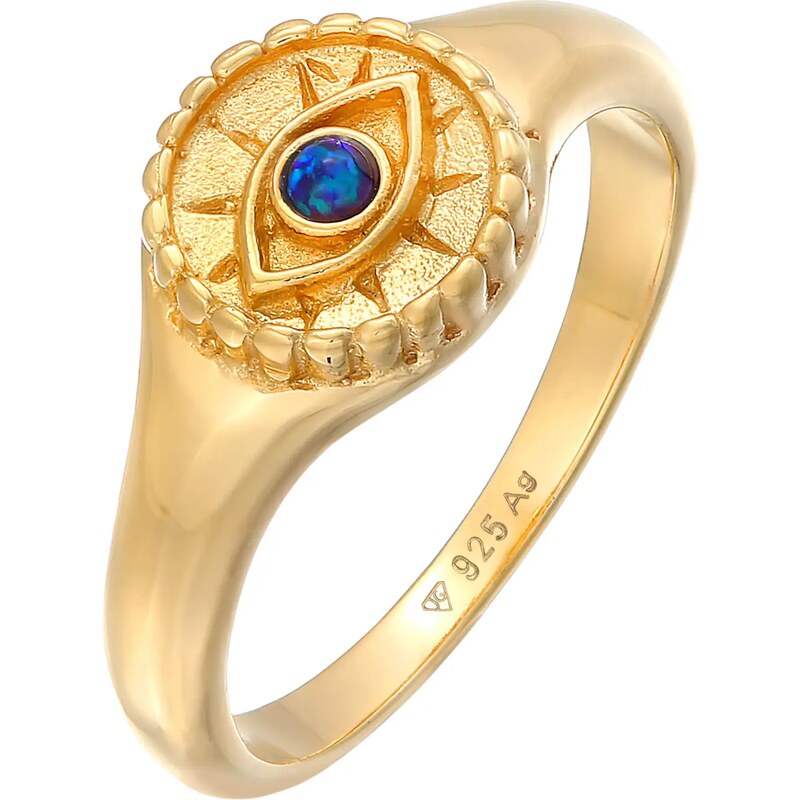 ELLI Prsten Evil Eye modrá / zlatá