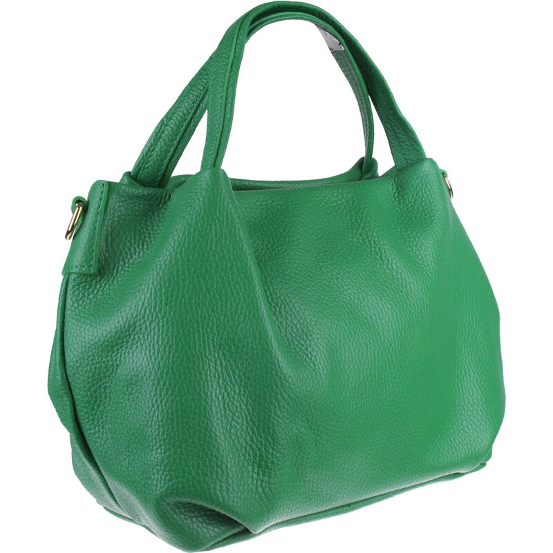 Zelená kožená italská crossbody kabelka Tea Verde Freddo