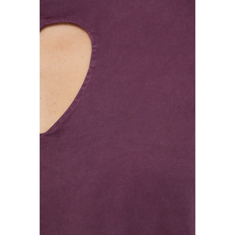 Šaty Desigual fialová barva, mini