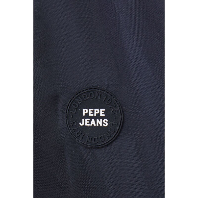 Bunda Pepe Jeans dámská, černá barva, přechodná