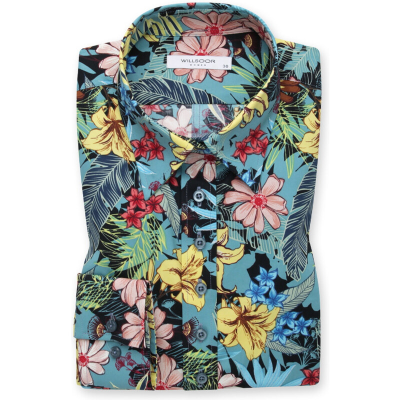 Willsoor Dámská košile s barevným květinovým vzorem 13814