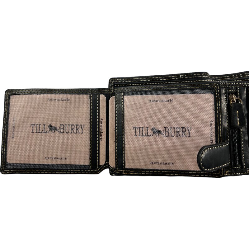 Tillberg Celokožená peněženka s křídly černá 2568