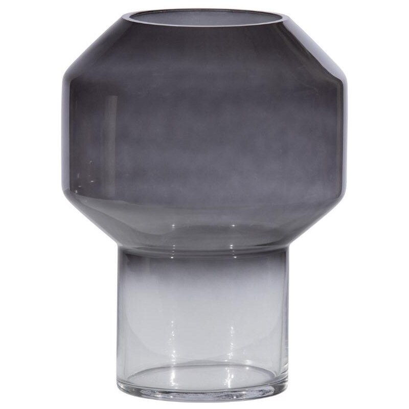 Hoorns Kouřově černá skleněná váza Joram 18 cm