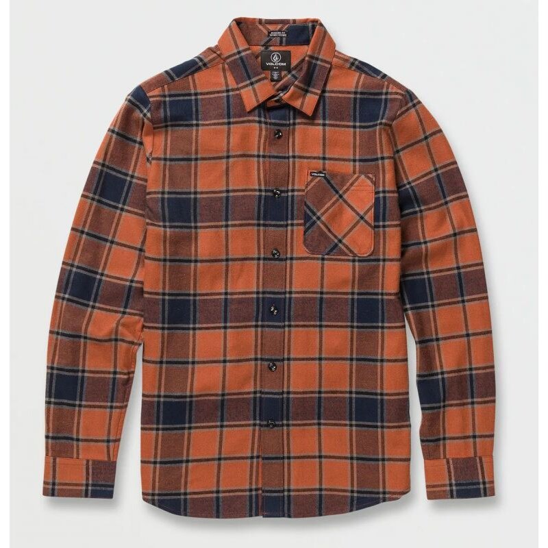 Volcom KOŠILE VOLCO Caden Plaid L/S - oranžová -