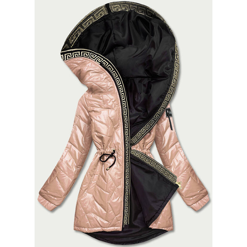 S'WEST Béžová dámská bunda s ozdobným prošíváním (BR8101-101)
