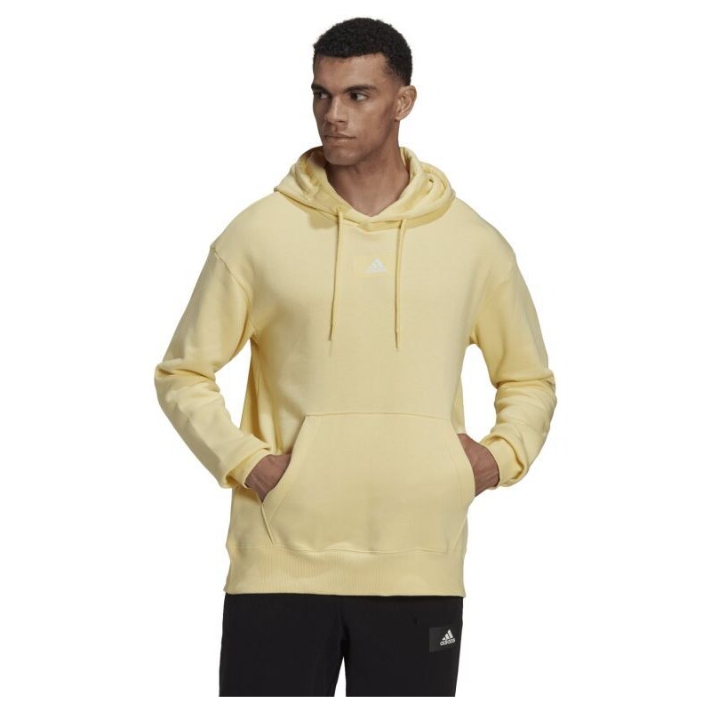 Adidas Essentials FeelVivid Bavlněná fleecová mikina s kapucí M HK2824