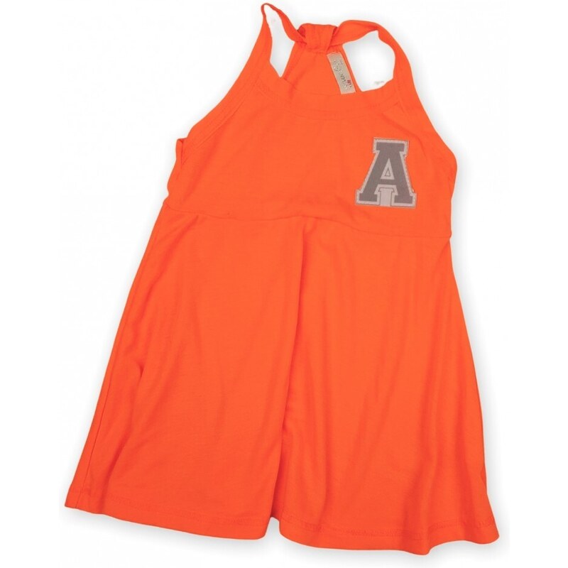 Dívčí letní šaty A neon oranžové, BAR026-116 116