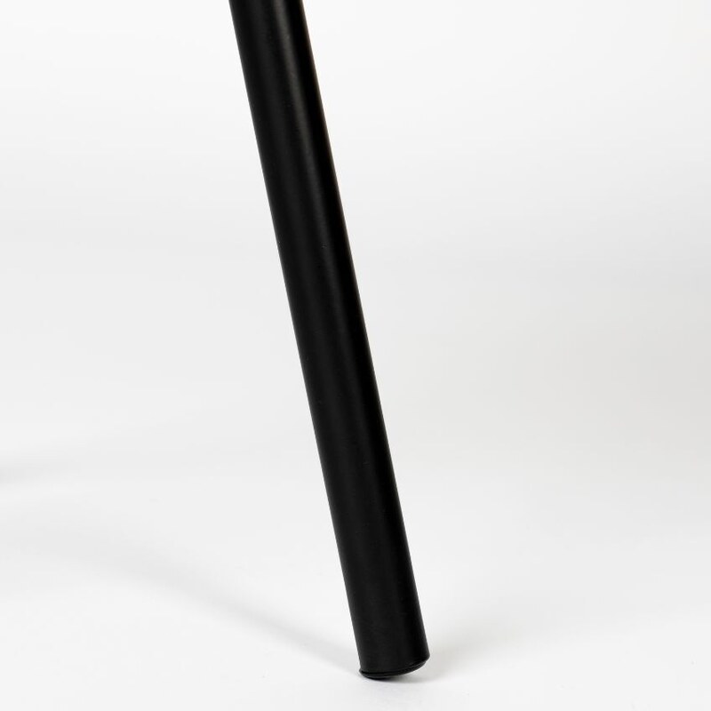 White Label Černá kovová stolní lampa WLL Isla s bambusovým stínidlem