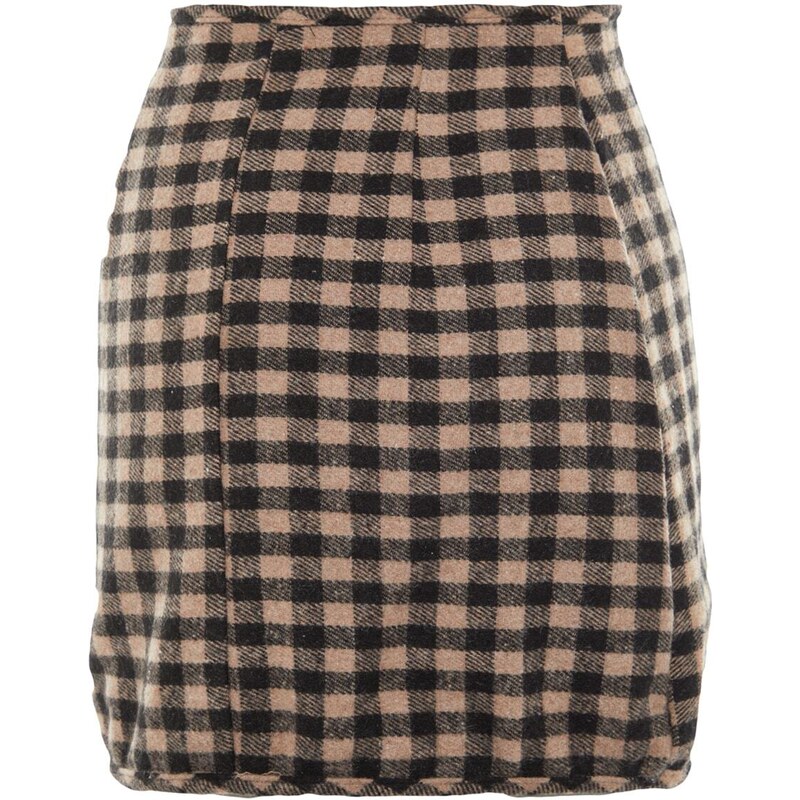 Trendyol Beige Weave Zippered Mini Skirt